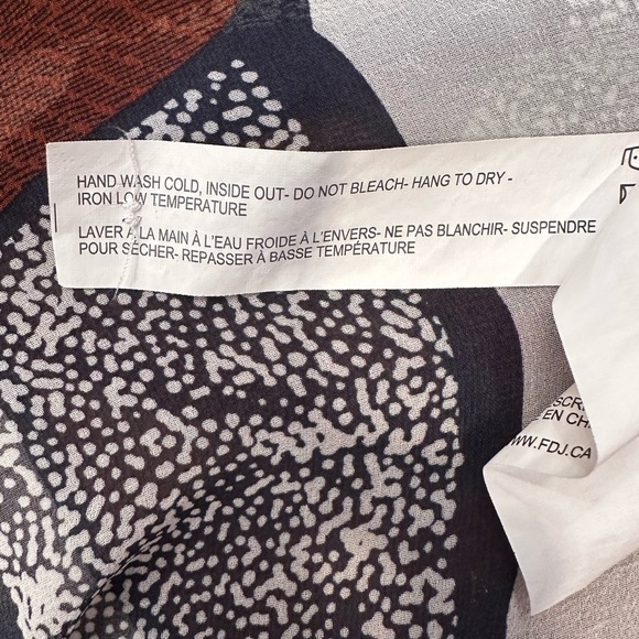 FDJ FRENCH DRESSING JEANS MULTI COLOR LONG SLEEVE BLOUSE SIZE 6 - Picture 4 of 6